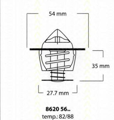 TRISCAN 86205682 Термостат, охлаждающая жидкость