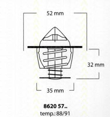 TRISCAN 86205791 Термостат, охлаждающая жидкость