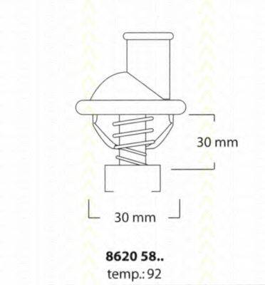 TRISCAN 86205892 Термостат, охлаждающая жидкость