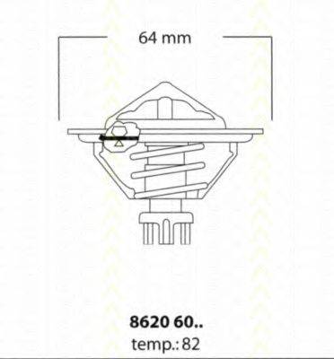 TRISCAN 86206082 Термостат, охлаждающая жидкость