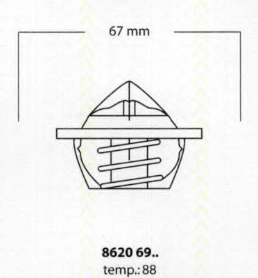 TRISCAN 86206988 Термостат, охлаждающая жидкость