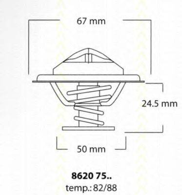 TRISCAN 86207582 Термостат, охлаждающая жидкость