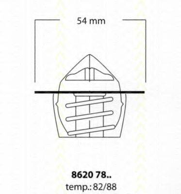 TRISCAN 86207888 Термостат, охлаждающая жидкость