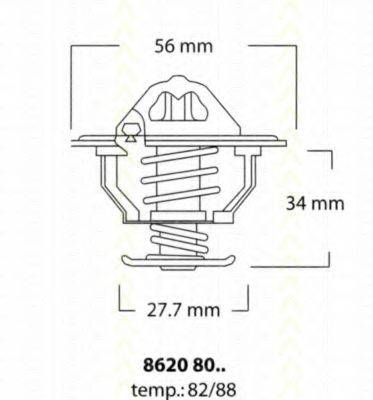 TRISCAN 86208088 Термостат, охлаждающая жидкость