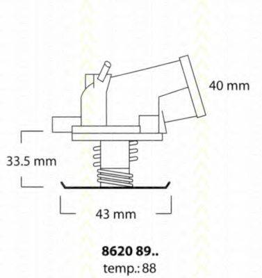 TRISCAN 86208988 Термостат, охлаждающая жидкость