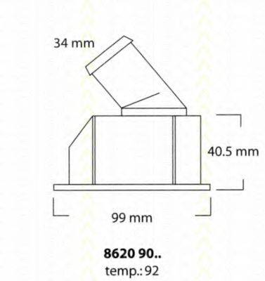 TRISCAN 86209092 Термостат, охлаждающая жидкость