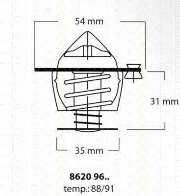 TRISCAN 86209691 Термостат, охлаждающая жидкость