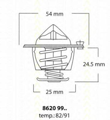 TRISCAN 86209982 Термостат, охлаждающая жидкость