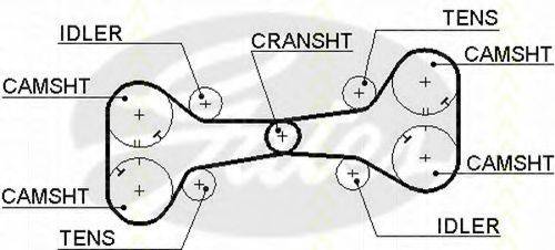 TRISCAN 86455312 Ремень ГРМ