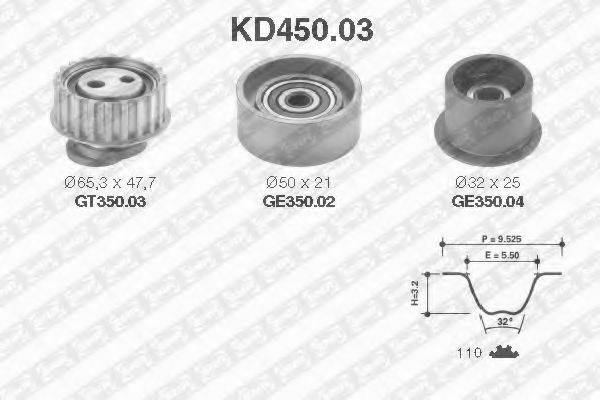 SNR KD45003 Комплект ремня ГРМ