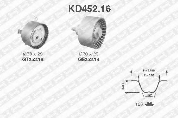 SNR KD45216 Комплект ремня ГРМ