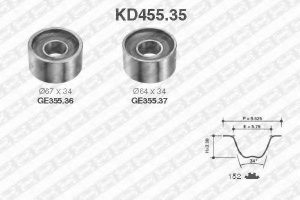 SNR KD45535 Комплект ремня ГРМ