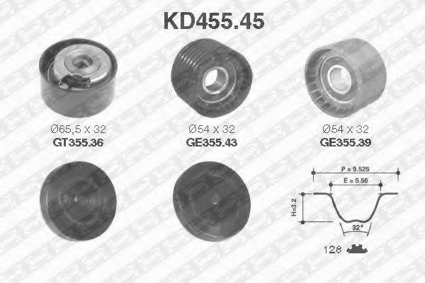 SNR KD45545 Комплект ремня ГРМ