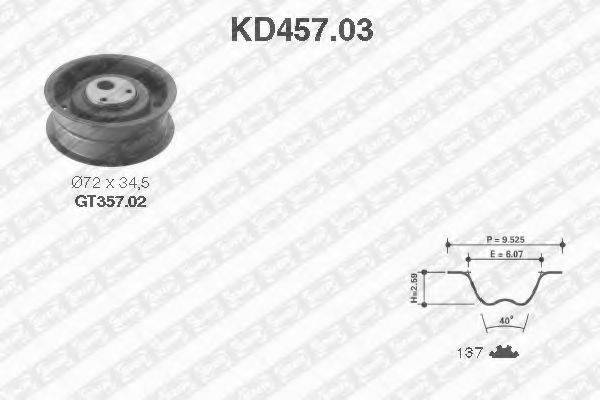 SNR KD45703 Комплект ремня ГРМ