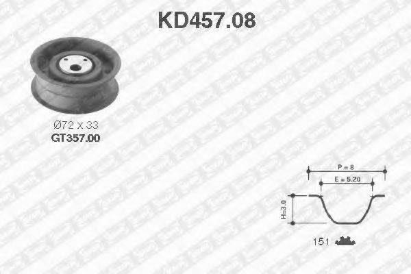 SNR KD45708 Комплект ремня ГРМ