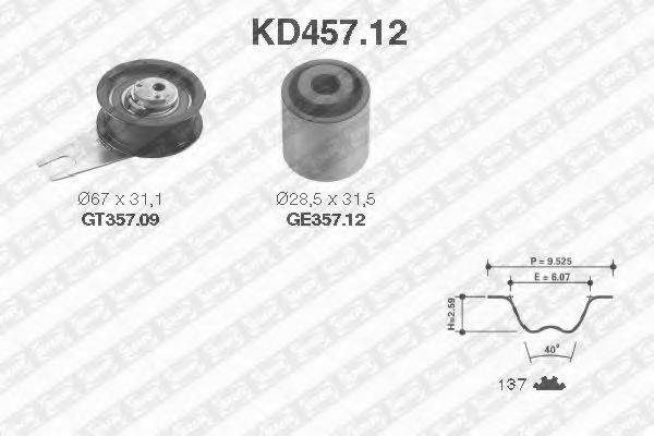 SNR KD45712 Комплект ремня ГРМ