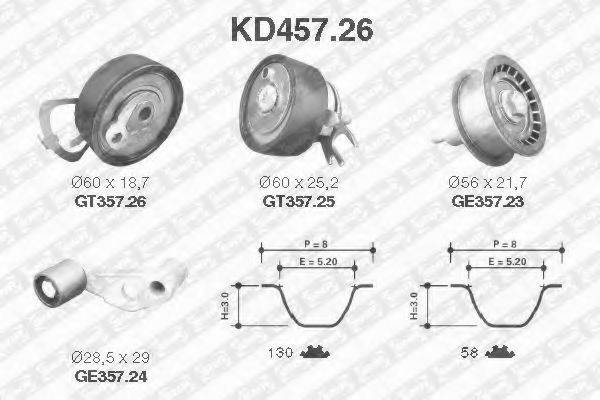 SNR KD45726 Комплект ремня ГРМ