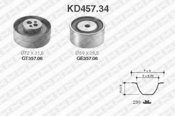 SNR KD45734 Комплект ремня ГРМ