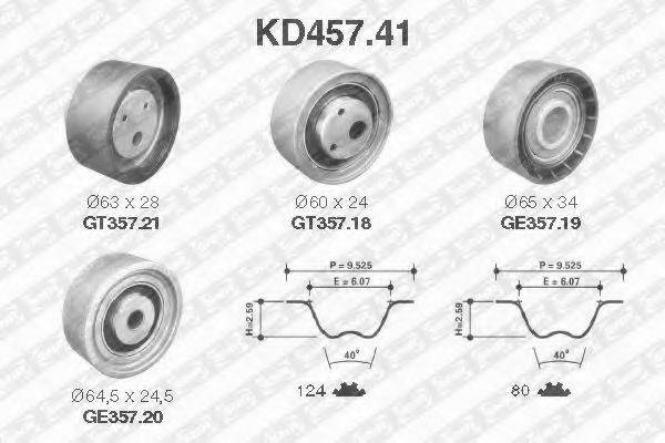 SNR KD45741 Комплект ремня ГРМ