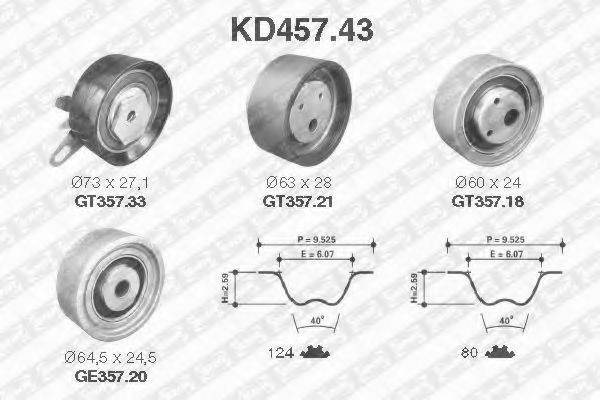 SNR KD45743 Комплект ремня ГРМ