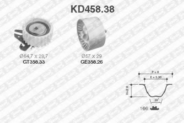 SNR KD45838 Комплект ремня ГРМ