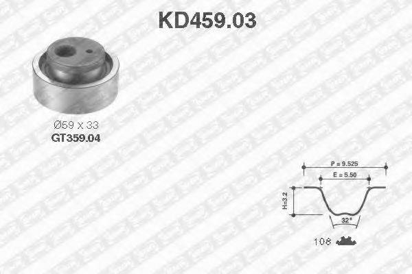 SNR KD45903 Комплект ремня ГРМ