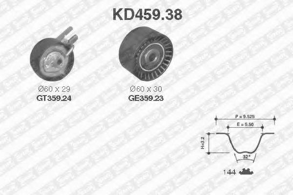 SNR KD45938 Комплект ремня ГРМ