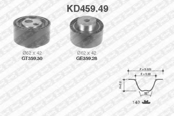 SNR KD45949 Комплект ремня ГРМ