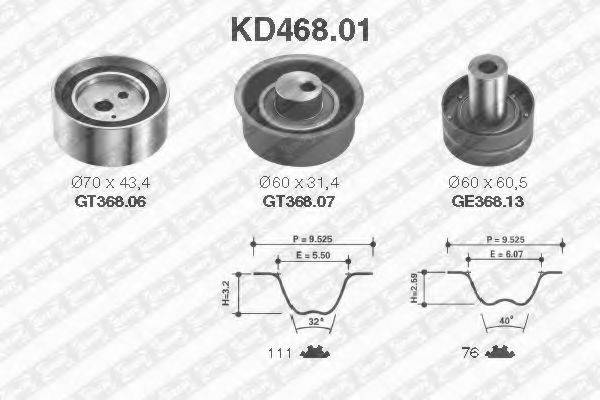 SNR KD46801 Комплект ремня ГРМ