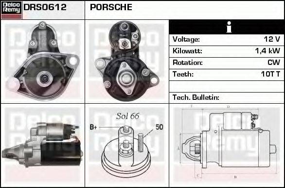 DELCO REMY DRS0612 Стартер