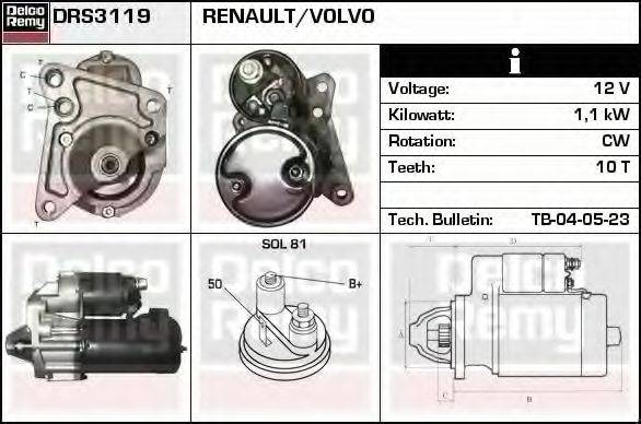 DELCO REMY DRS3119