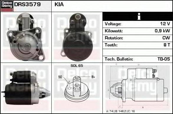 DELCO REMY DRS3579 Стартер