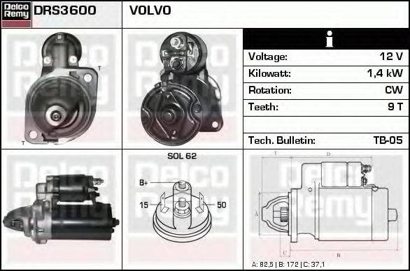 DELCO REMY DRS3600