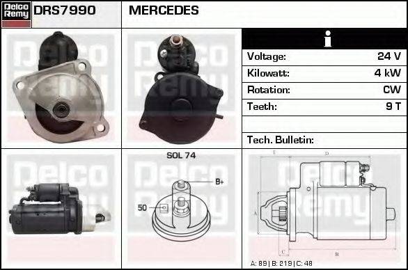 DELCO REMY DRS7990 Стартер