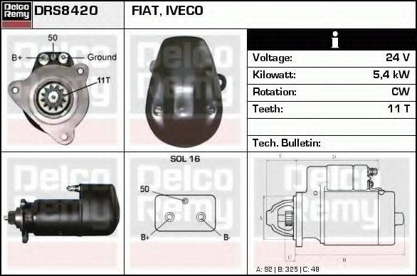 DELCO REMY DRS8420 Стартер