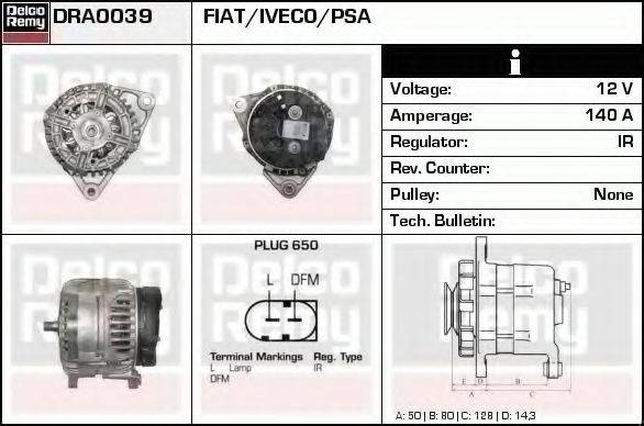 DELCO REMY DRA0039