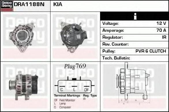 DELCO REMY DRA1188N Генератор