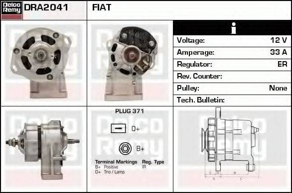 DELCO REMY DRA2041 Генератор
