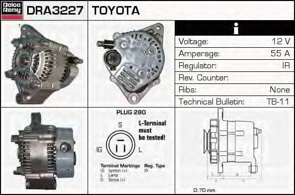 DELCO REMY DRA3227 Генератор