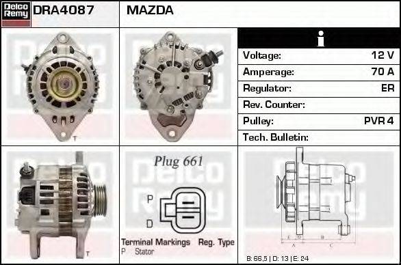 DELCO REMY DRA4087 Генератор