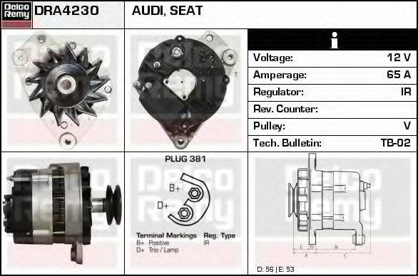 DELCO REMY DRA4230 Генератор