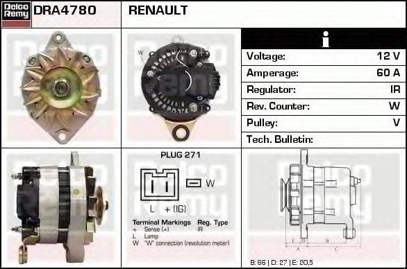 DELCO REMY DRA4780