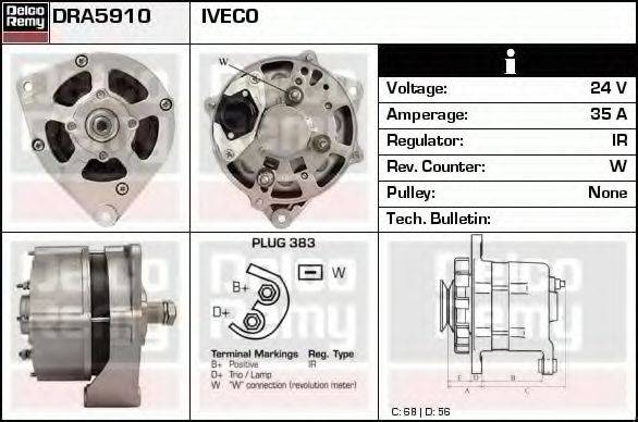 DELCO REMY DRA5910 Генератор