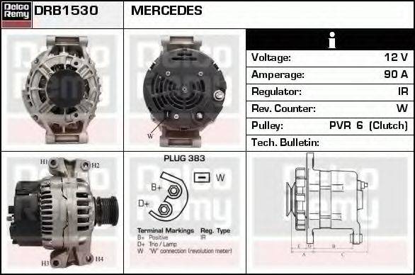 DELCO REMY DRB1530 Генератор