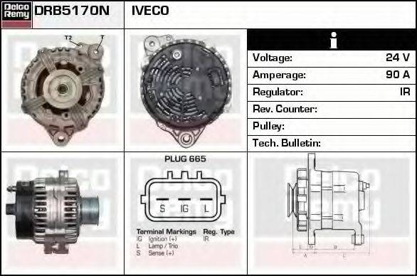 DELCO REMY DRB5170N Генератор