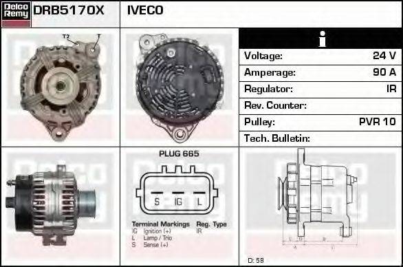 DELCO REMY DRB5170X Генератор