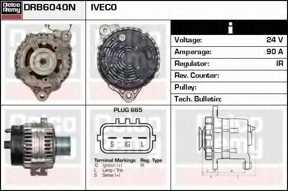 DELCO REMY DRB6040N Генератор