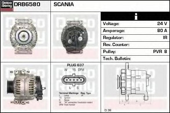 DELCO REMY DRB6580 Генератор