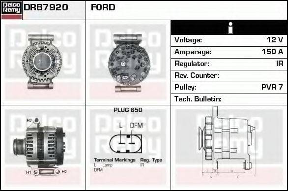 DELCO REMY DRB7920 Генератор