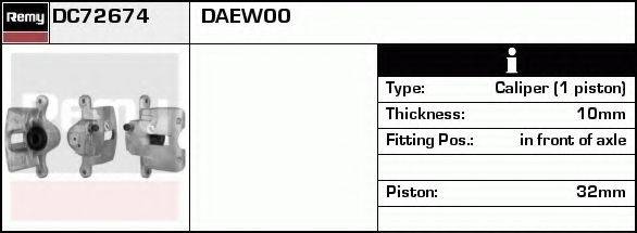 DELCO REMY DC72674 Тормозной суппорт